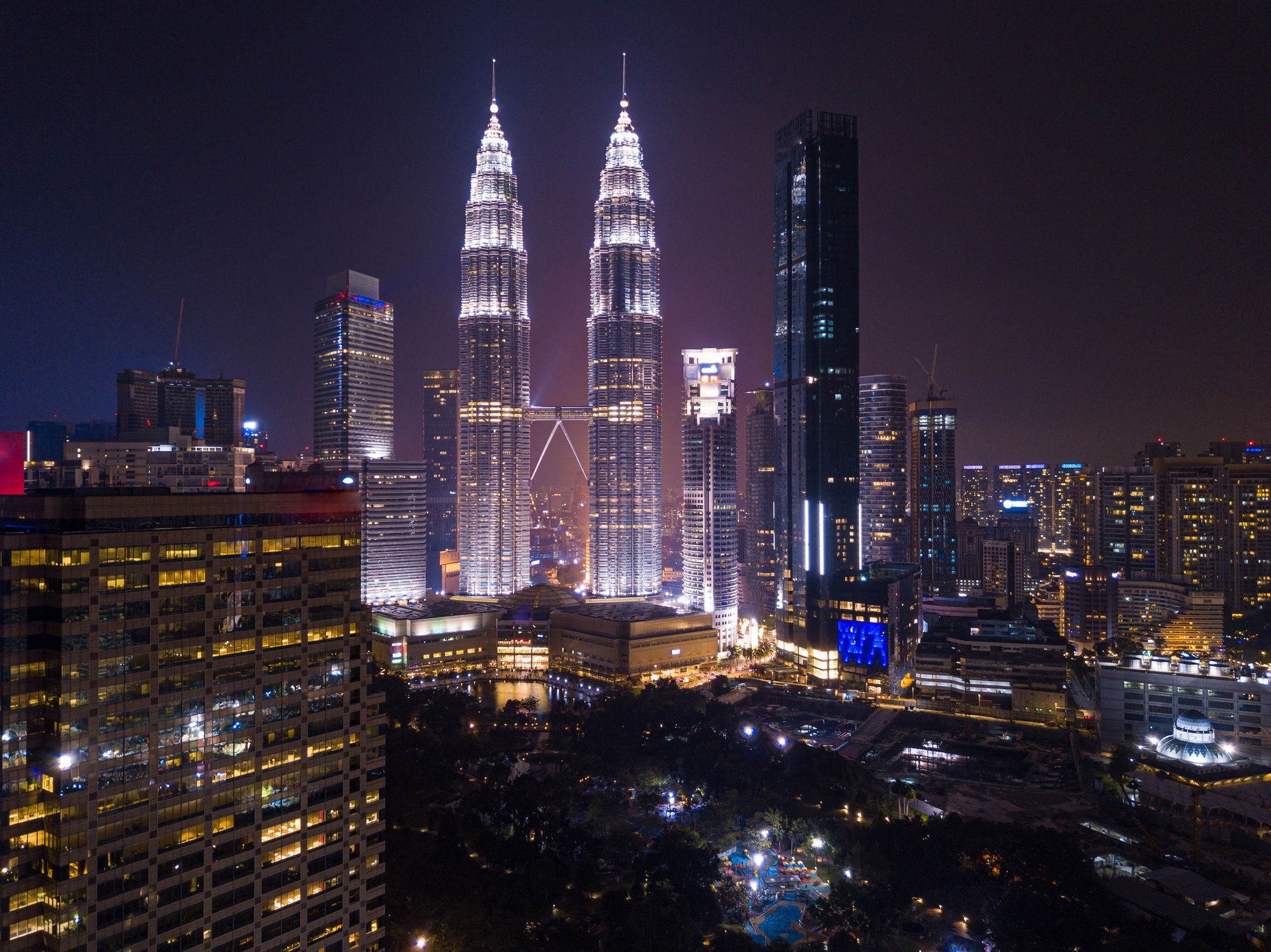 Kuala Lumpur Downtown skyline at night Travel Malaysia