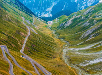 Stelvio Mountain Pass in Italy